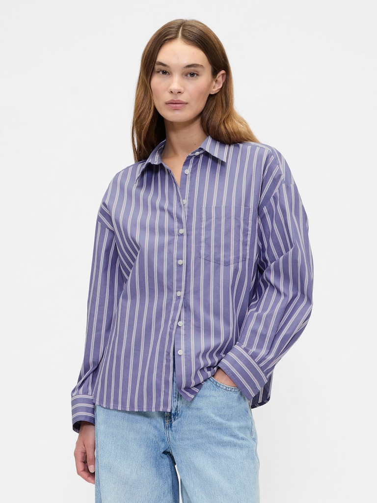 Oversized Shirt in Poplin