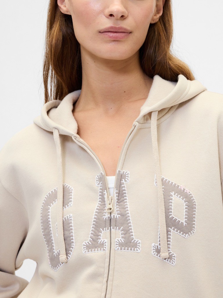 Relaxed Gap Logo Zip Hoodie