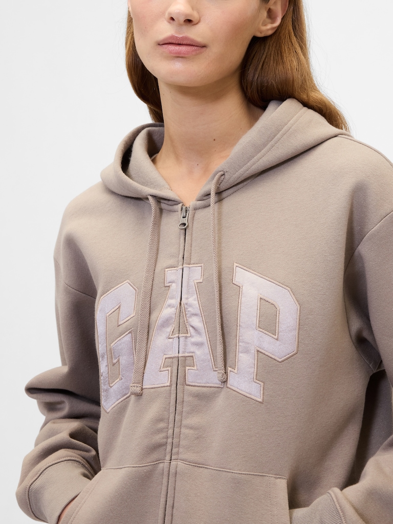 Relaxed Gap Logo Zip Hoodie
