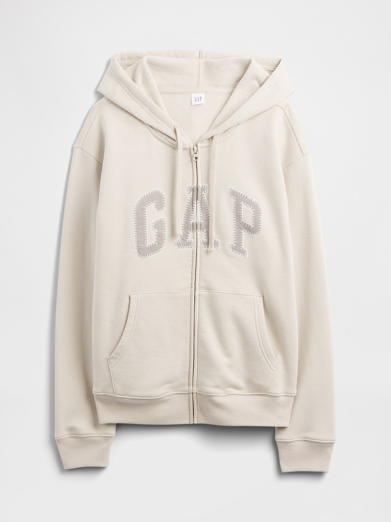 Relaxed Gap Logo Zip Hoodie