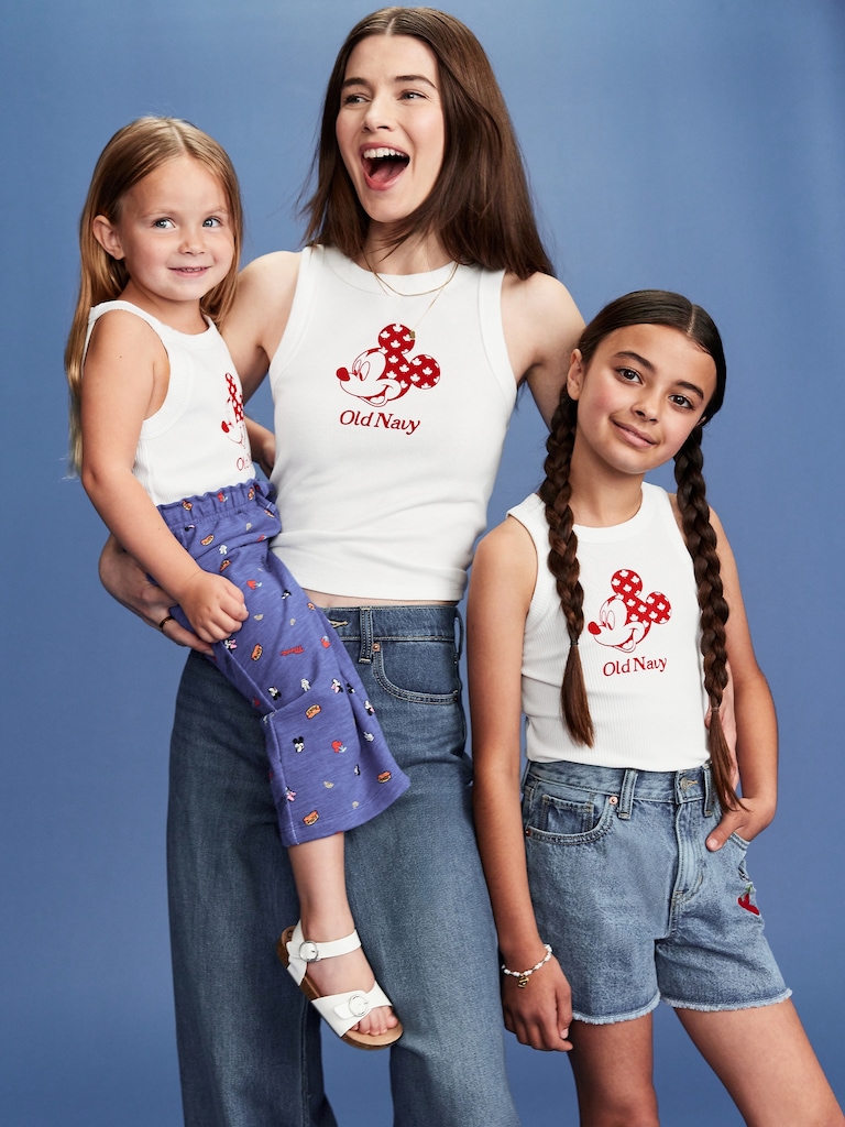 Old Navy x Disney© Mickey Mouse Snug Logo Graphic Flag Tank Top