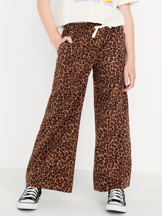 Printed Printed High-Waisted Baggy Wide-Leg Pull-On Pants for Girls on clearance at Old Navy — 40% off