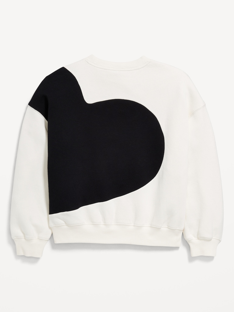 Oversized Graphic Tunic Sweatshirt for Girls