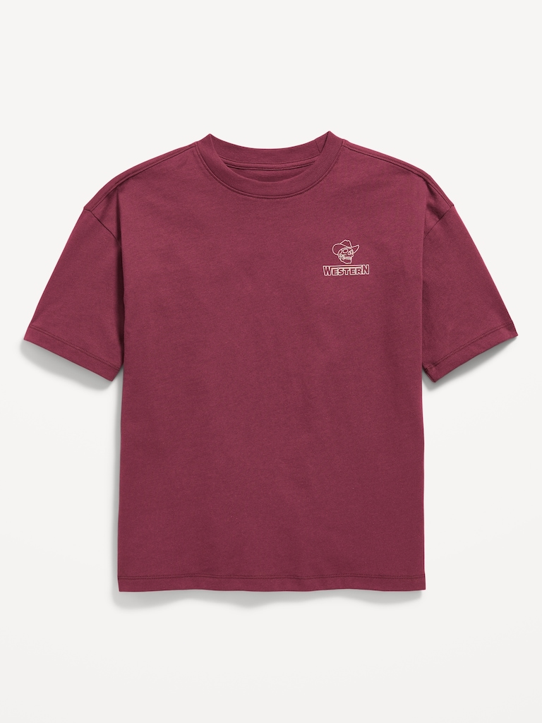 Oversized Short-Sleeve Graphic T-Shirt for Boys