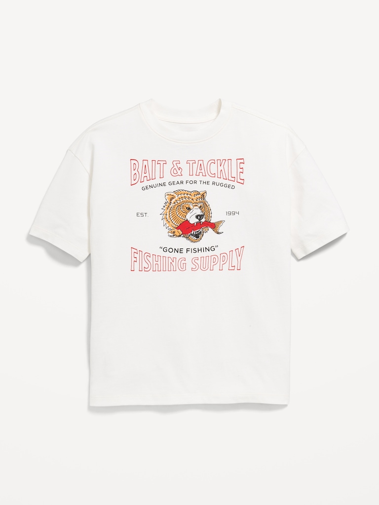 Oversized Short-Sleeve Graphic T-Shirt for Boys