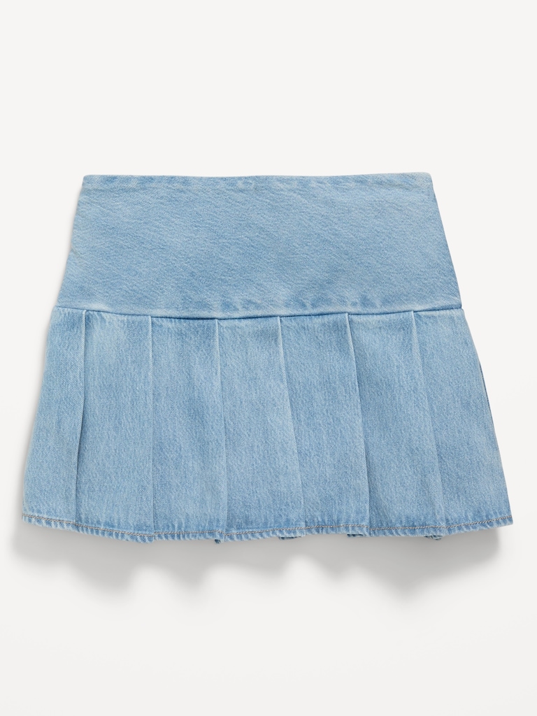 Pleated Jean Skirt for Girls
