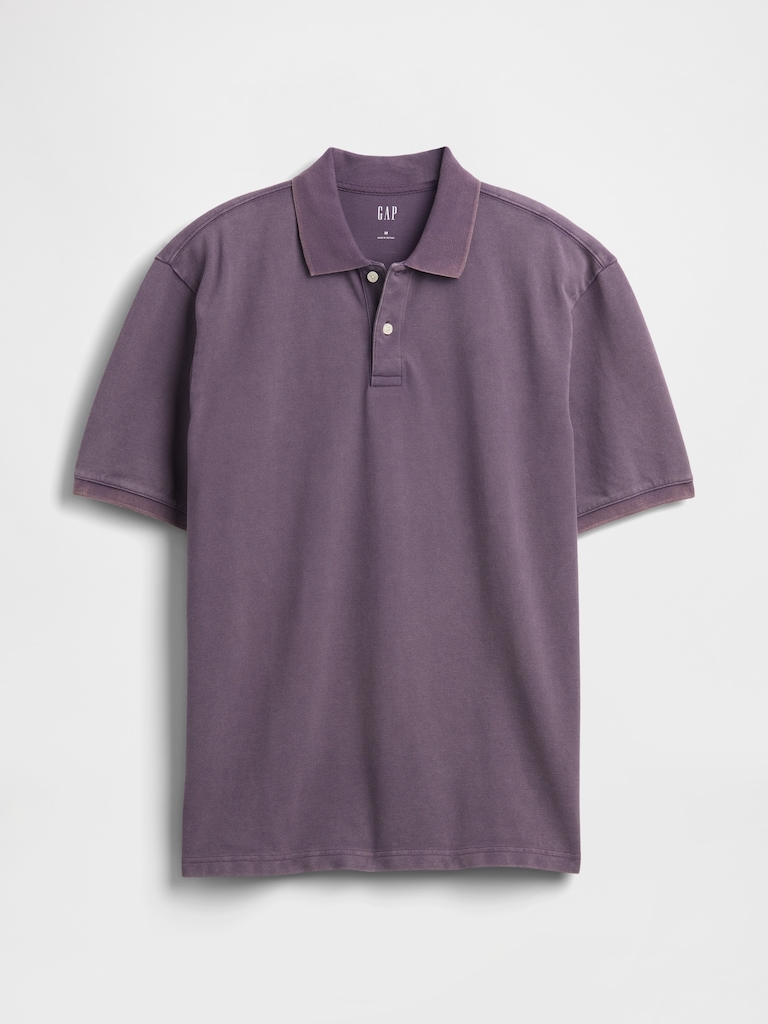 Relaxed Pique Polo Shirt