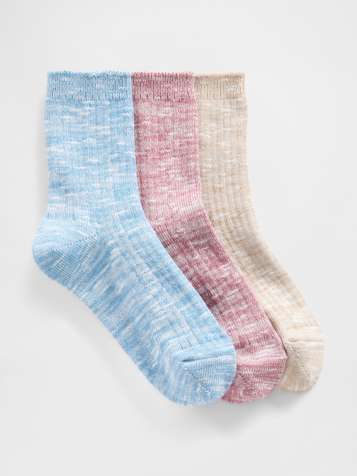Kids Marled Crew Socks (3-Pack)