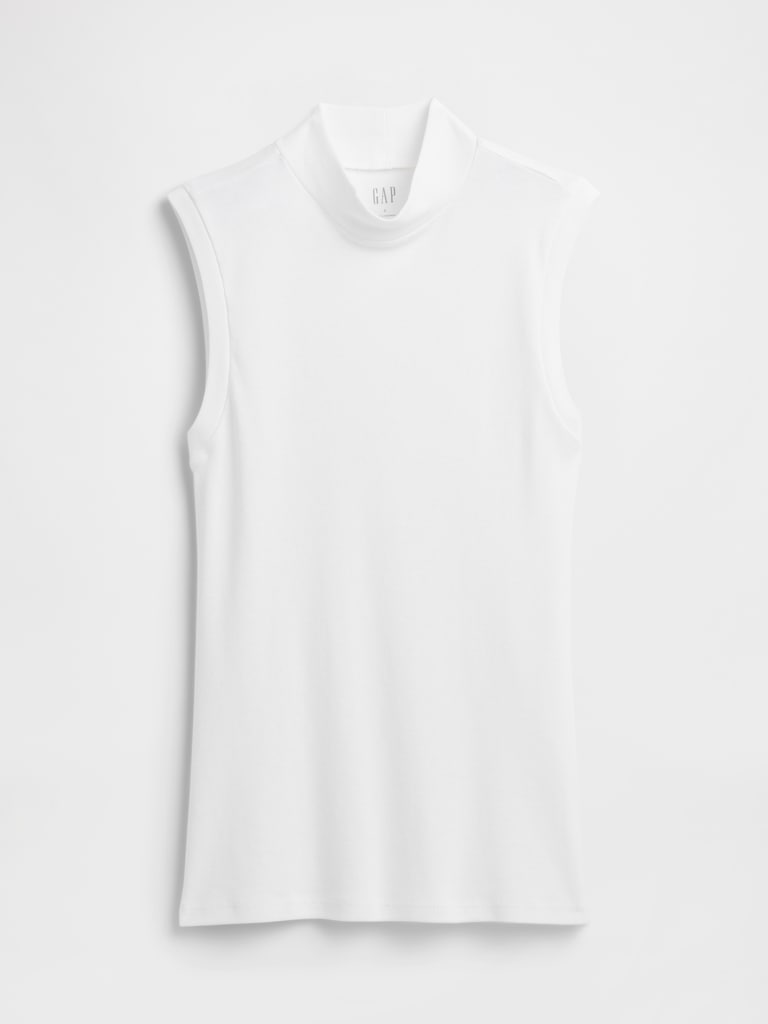 Modern Ribbed Mockneck Tank Top