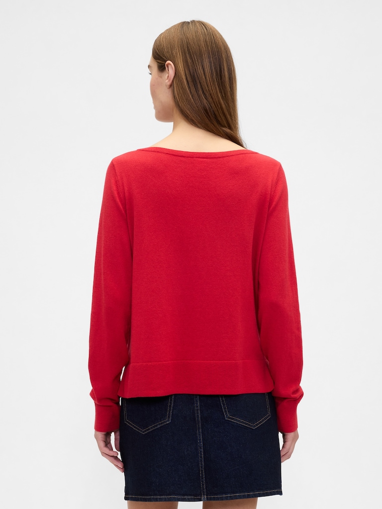 Relaxed Boatneck Sweater
