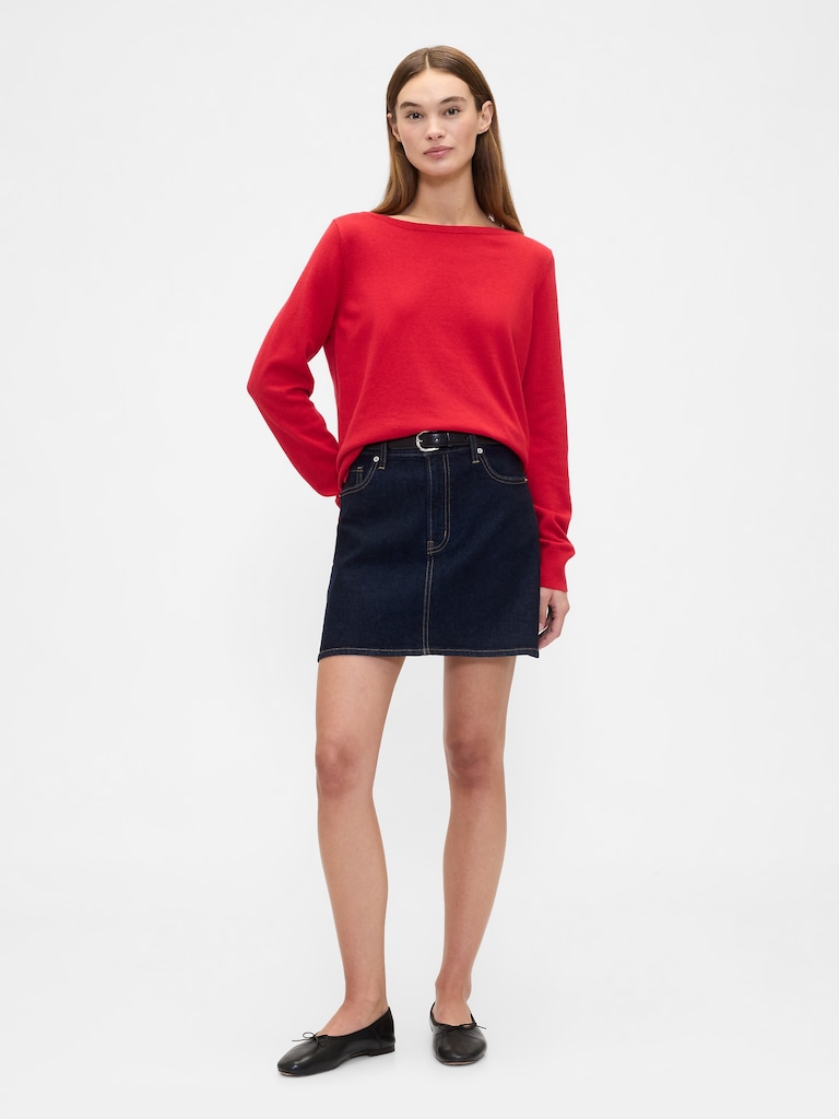 Relaxed Boatneck Sweater