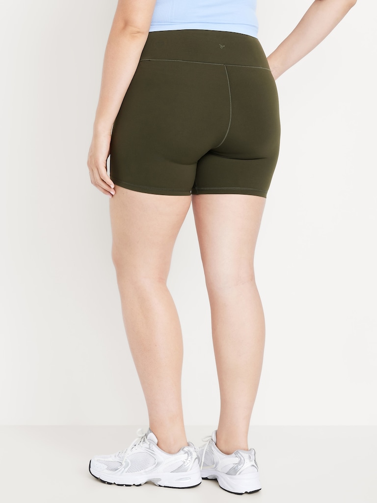 High-Waisted StudioSmooth Biker Shorts -- 6-inch inseam