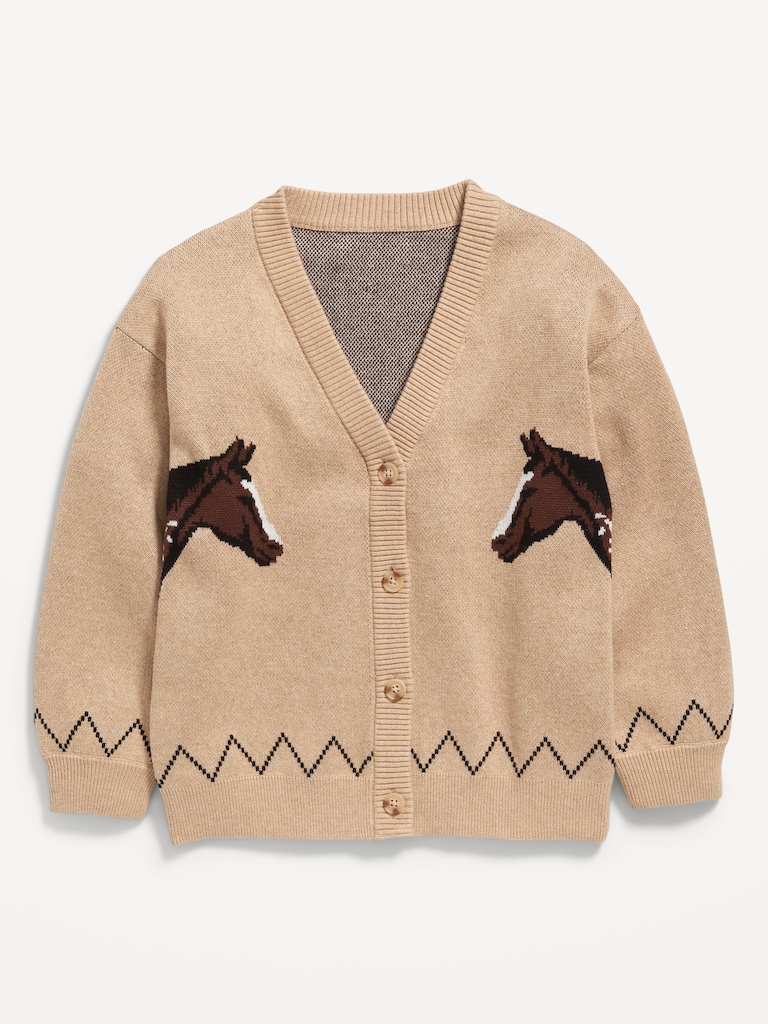 Slouchy Long-Sleeve Cardigan Sweater for Girls