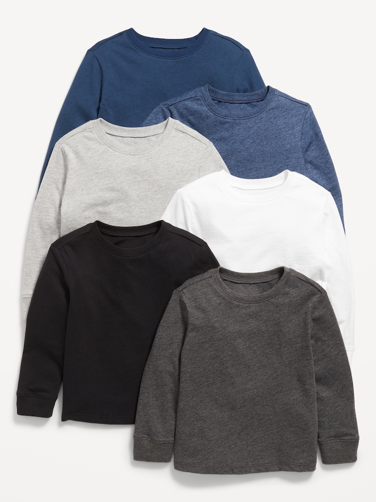 Long-Sleeve T-Shirt 6-Pack for Toddler Boys