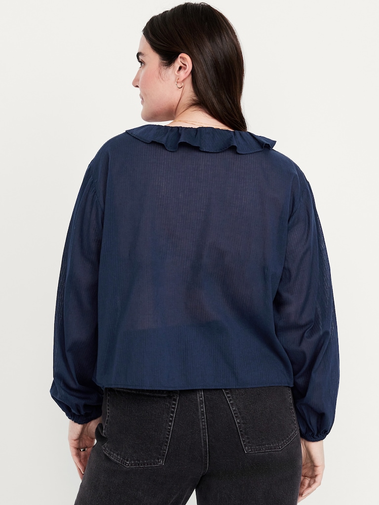 Tie-Front Ruffle Top