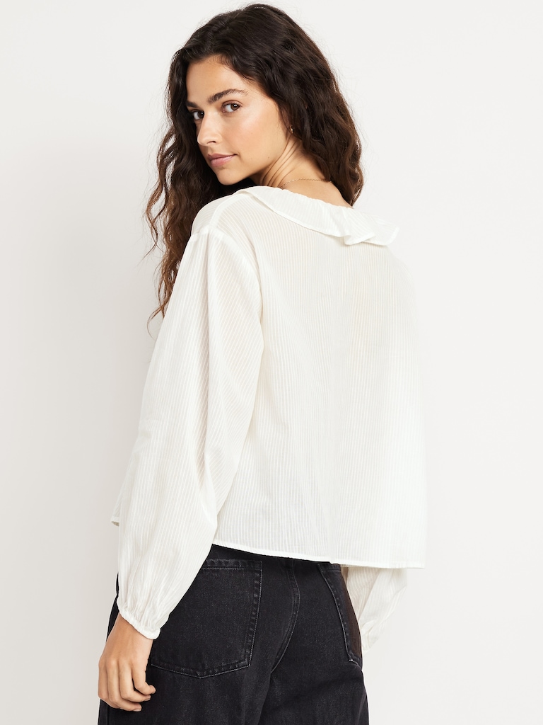 Tie-Front Ruffle Top