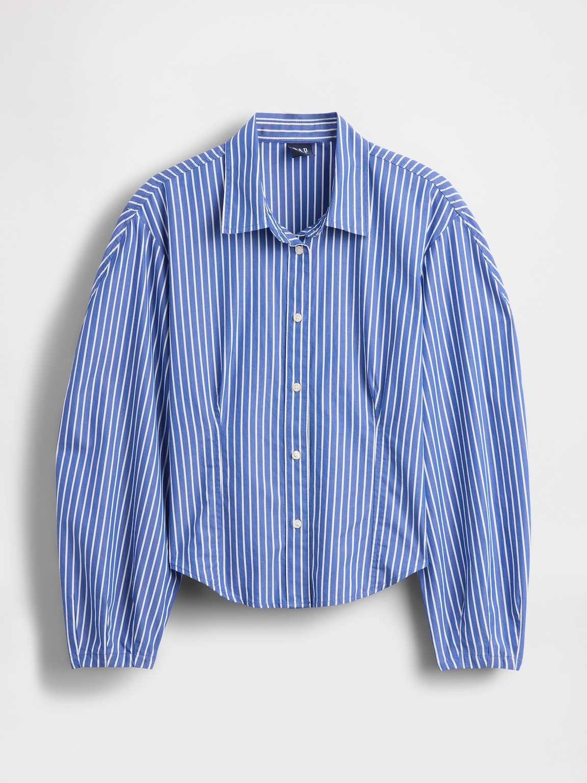 Organic Cotton Poplin Balloon-Sleeve Shirt