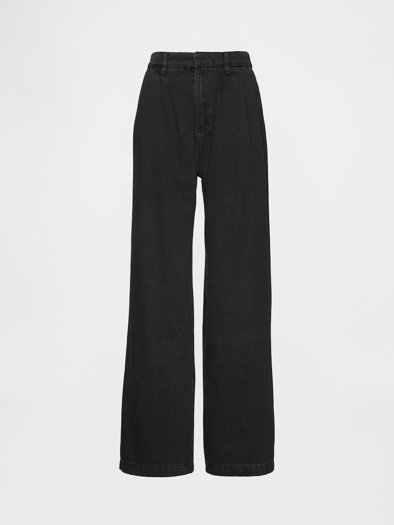 365 High Rise UltraSoft Pleated Denim Trousers