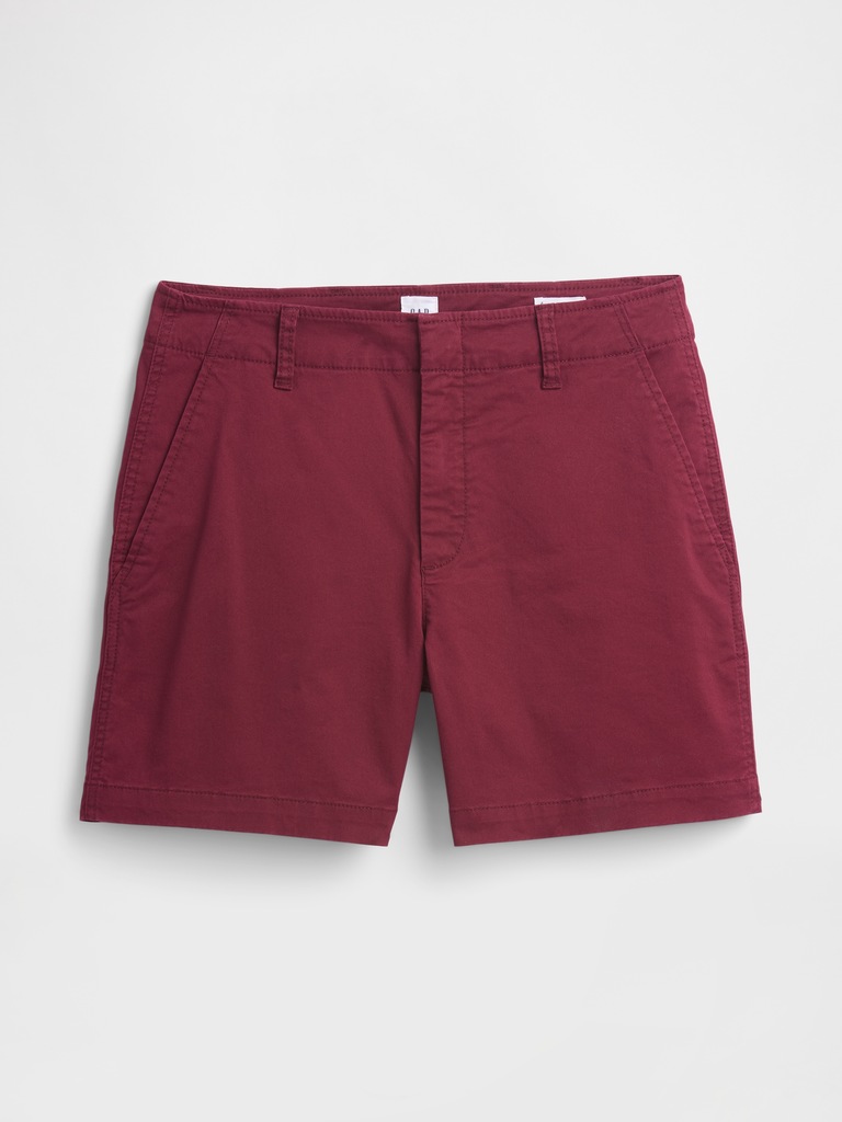 5" Mid Rise Downtown Khaki Shorts