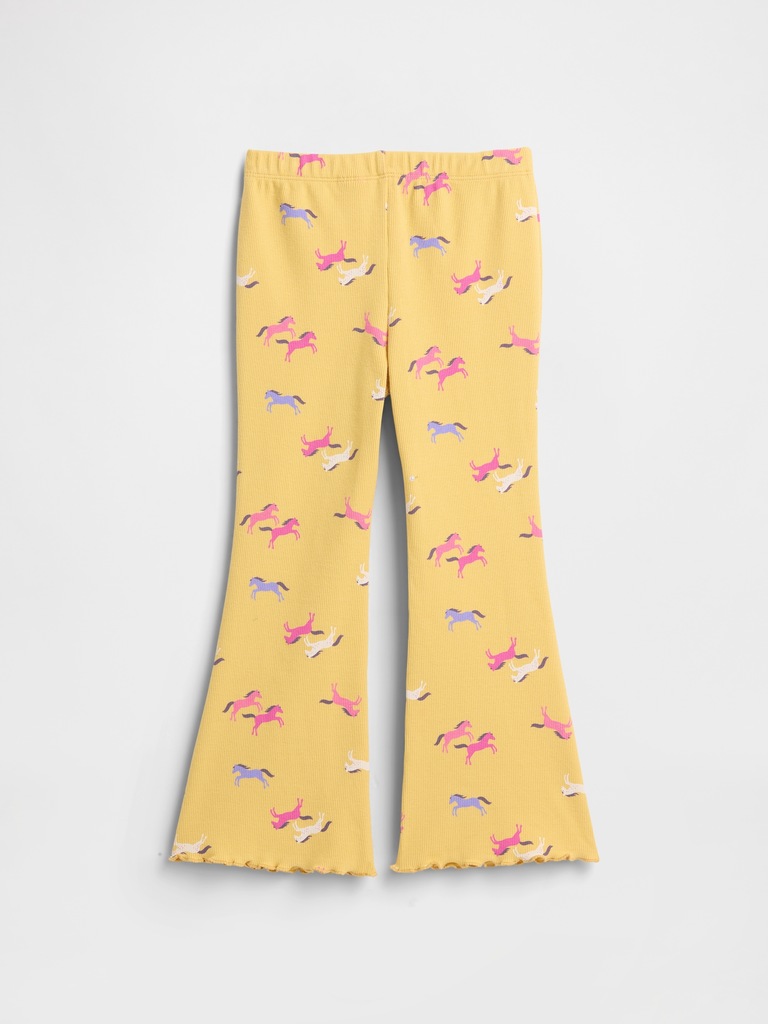 babyGap Ribbed Pull-On Print Flare Leggings