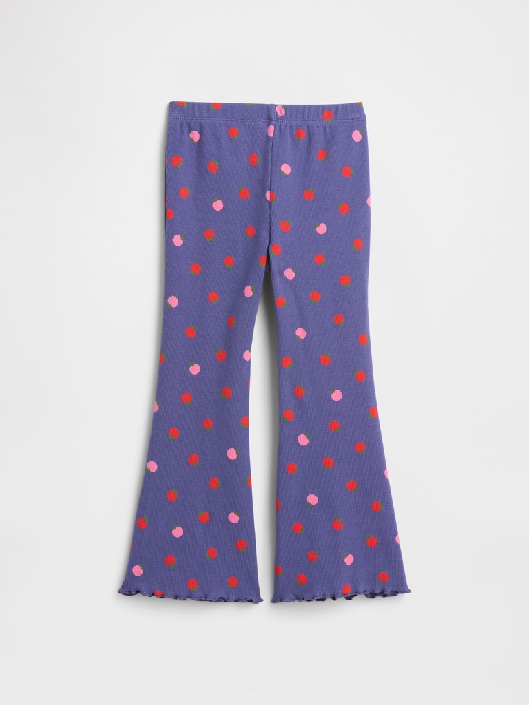 babyGap Ribbed Pull-On Print Flare Leggings