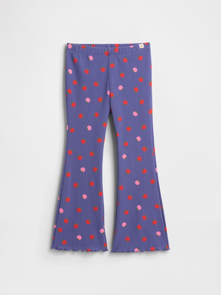babyGap Ribbed Pull-On Print Flare Leggings