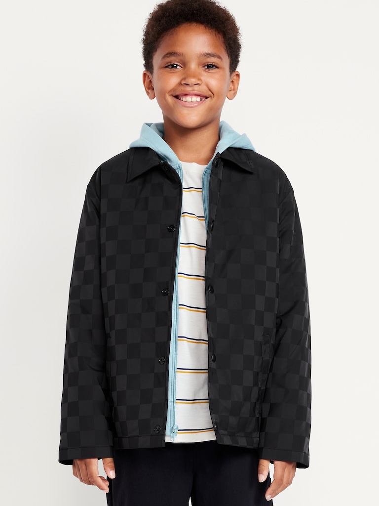 Button-Front Soccer Jacket for Boys