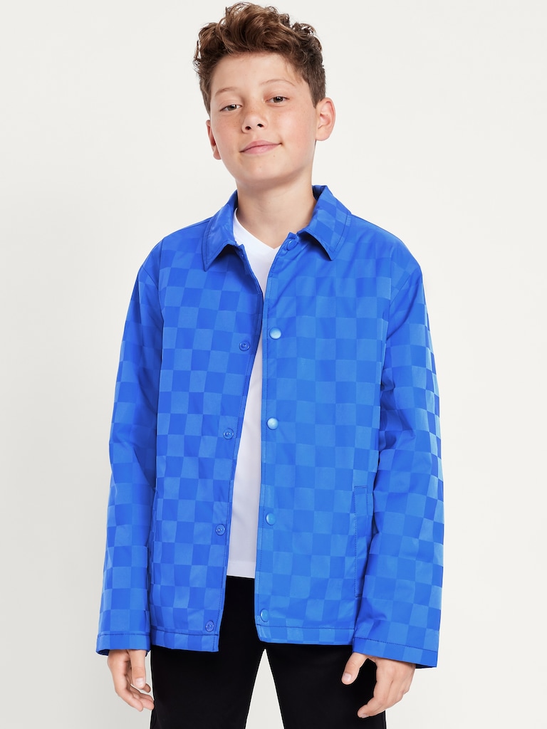 Button-Front Soccer Jacket for Boys
