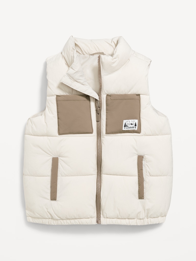 Unisex Pocket Puffer Vest for Toddler