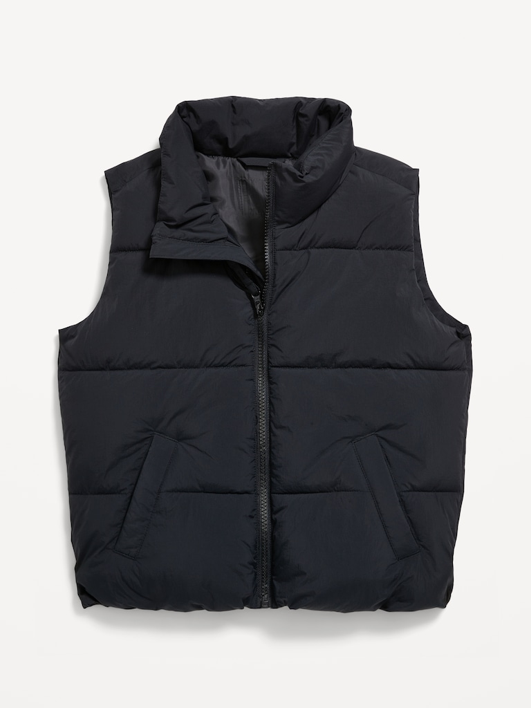 Water-Resistant Quilted Puffer Vest for Girls