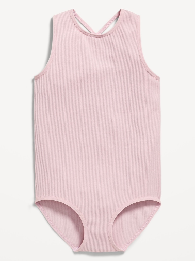 Seamless Fitted Sleeveless Leotard for Girls