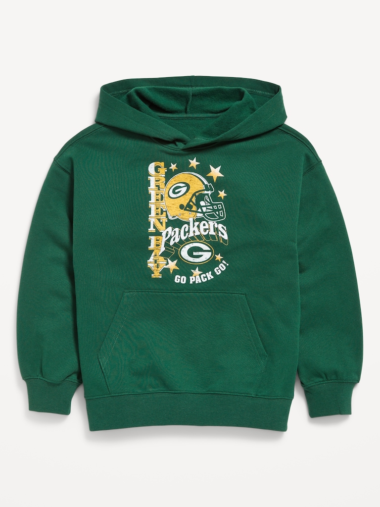 Green Bay Packers Oversized Pullover Hoodie for Boys