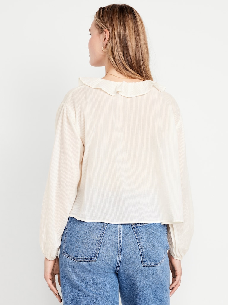 Tie-Front Ruffle Top