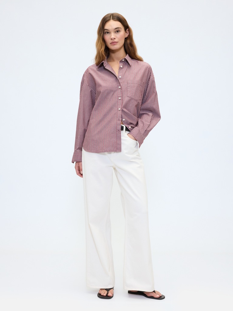 Oversized Shirt in Poplin