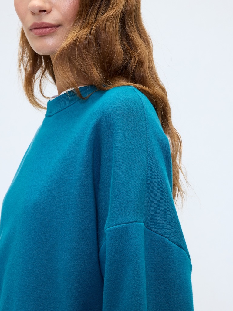 Relaxed Wedge Crewneck Sweatshirt