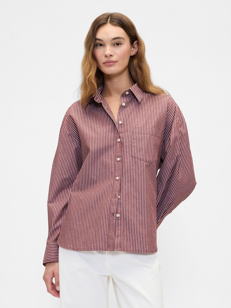 Oversized Shirt in Poplin