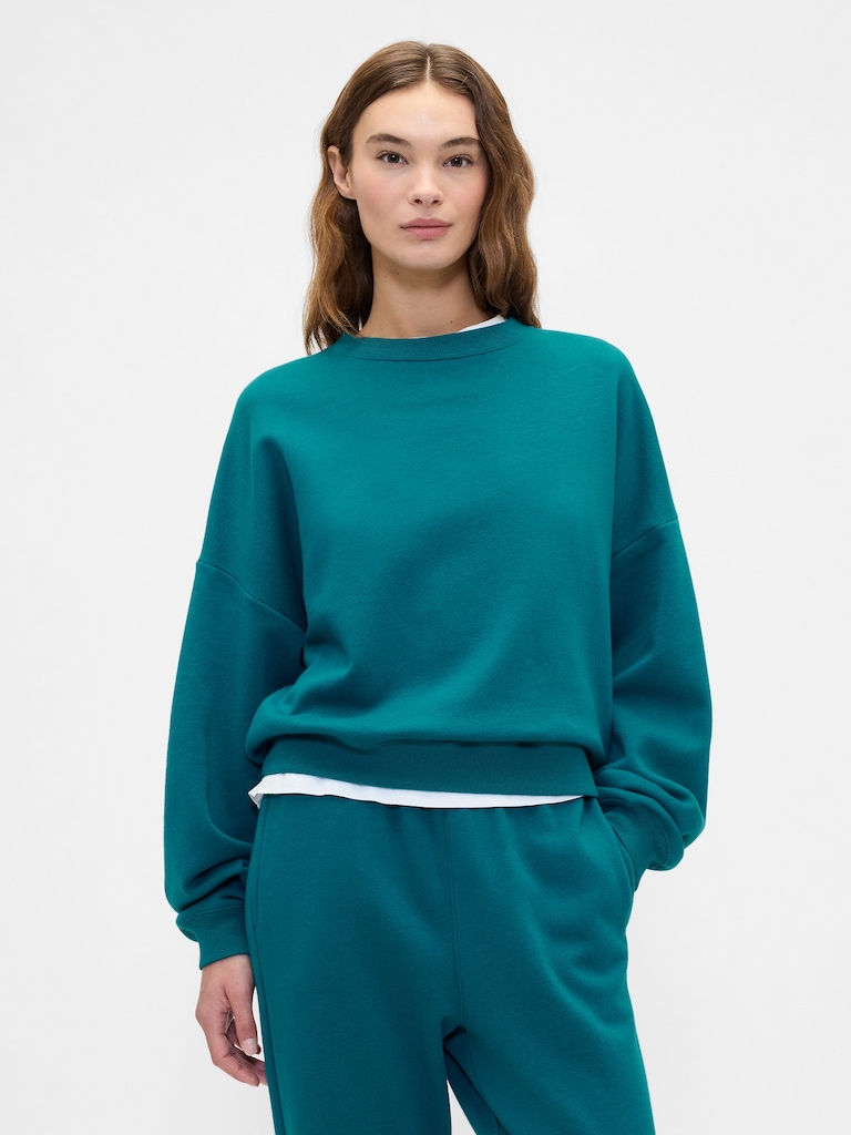 Relaxed Wedge Crewneck Sweatshirt