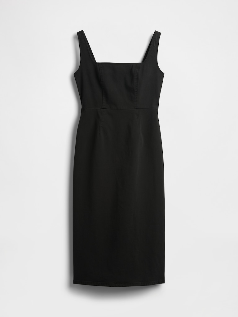 Denim Bodycon Midi Dress