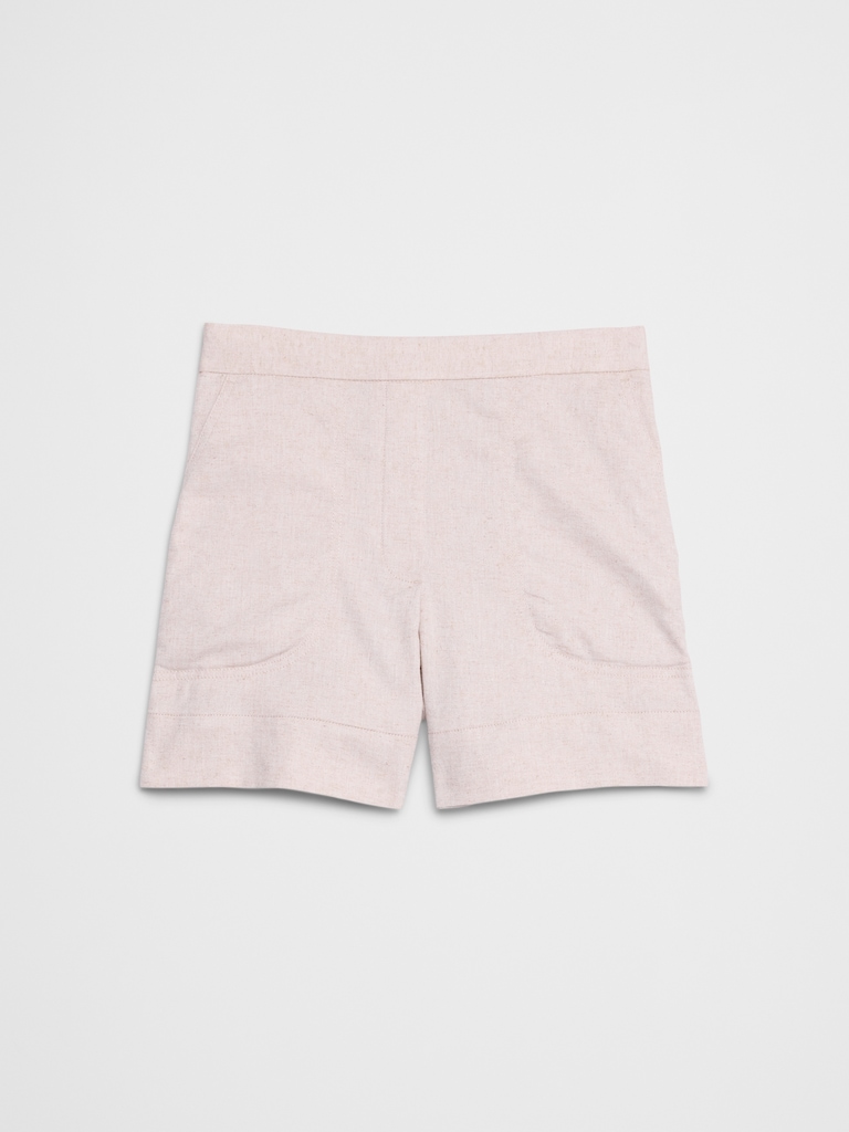 Linen-Blend Pull-On Short