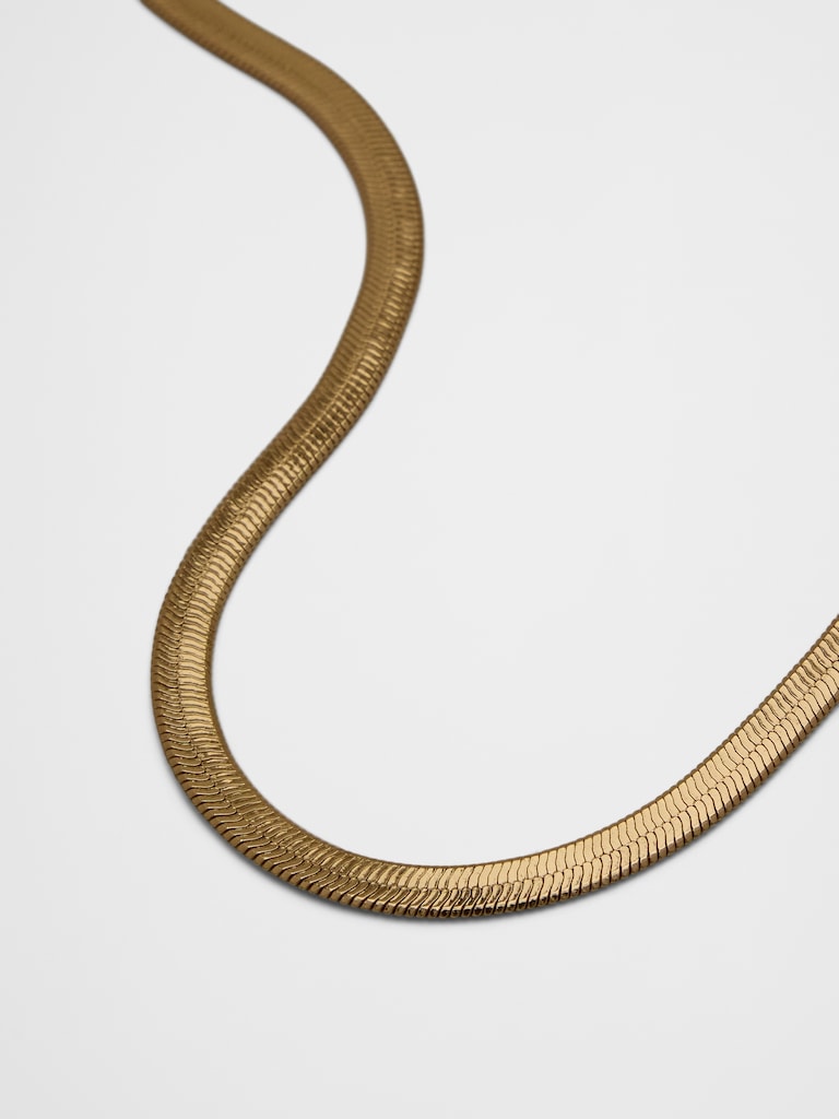 Flat Herringbone Necklace