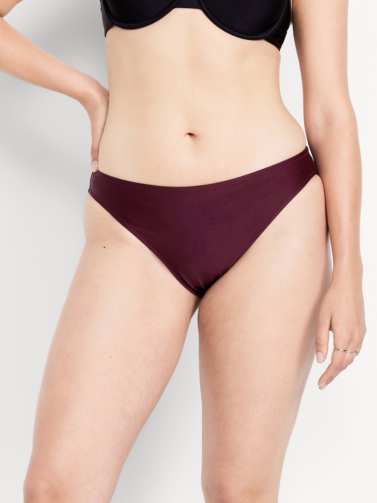 Mid-Rise Bikini Swim Bottoms