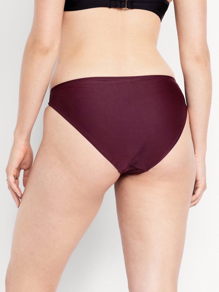 Mid-Rise Bikini Swim Bottoms