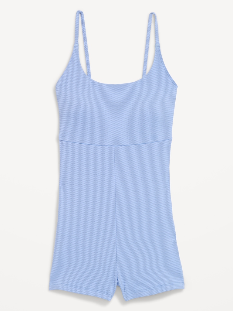 Textured Swim Romper -- 2.5-inch inseam