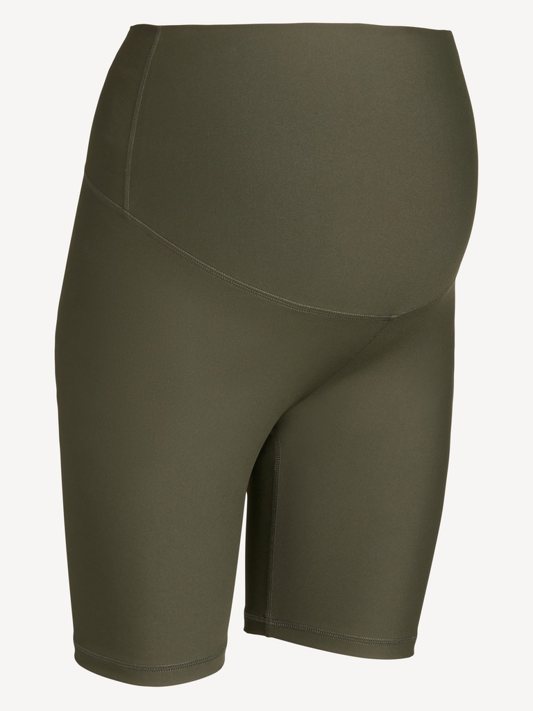 Maternity Full Panel PowerSoft Biker Shorts -- 8-inch inseam
