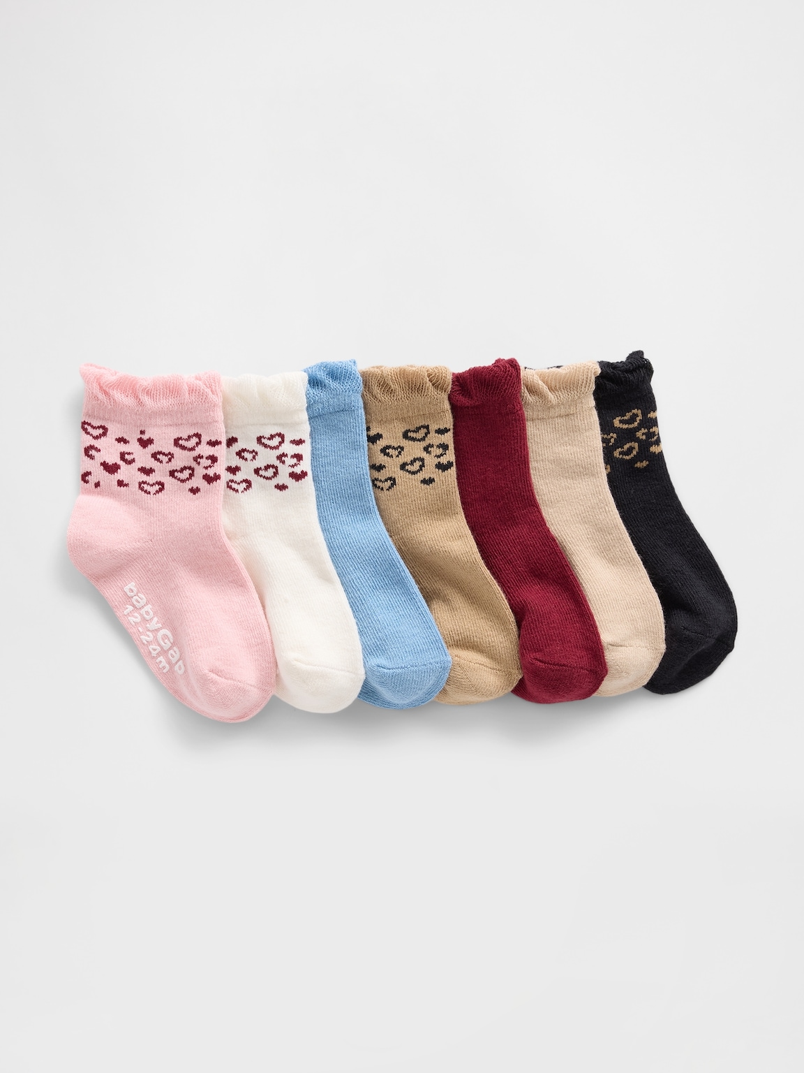 Baby & Toddler Ruffle Quarter Crew Socks (7-Pack)