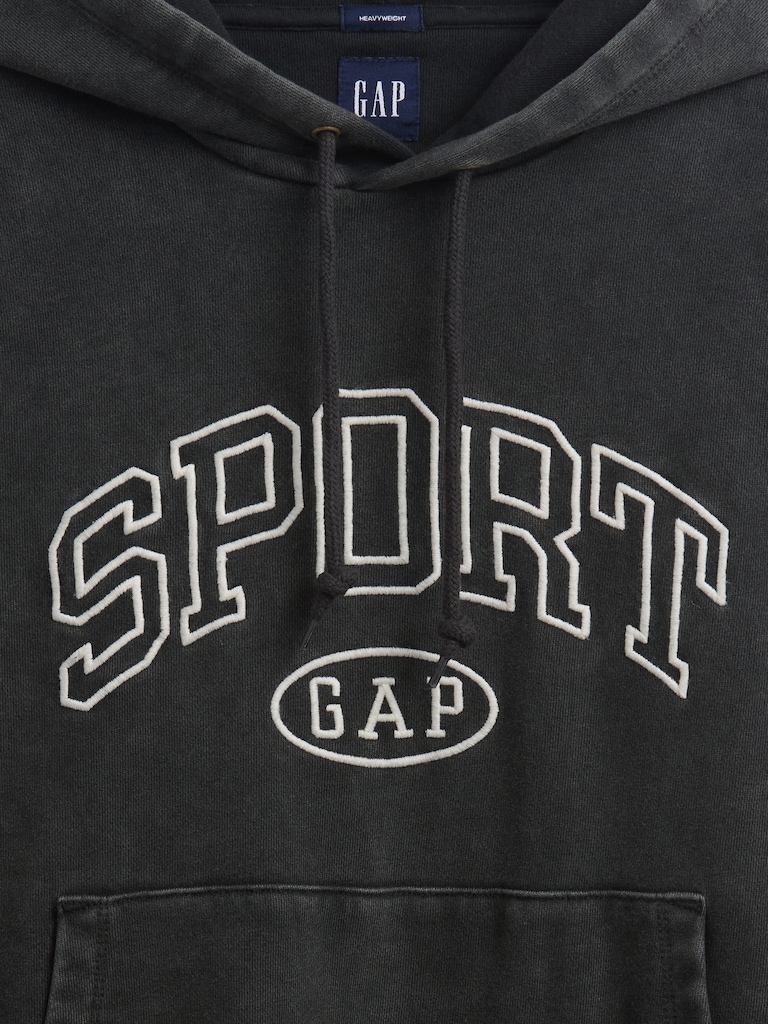 Heavyweight Oversized Crop Logo Hoodie