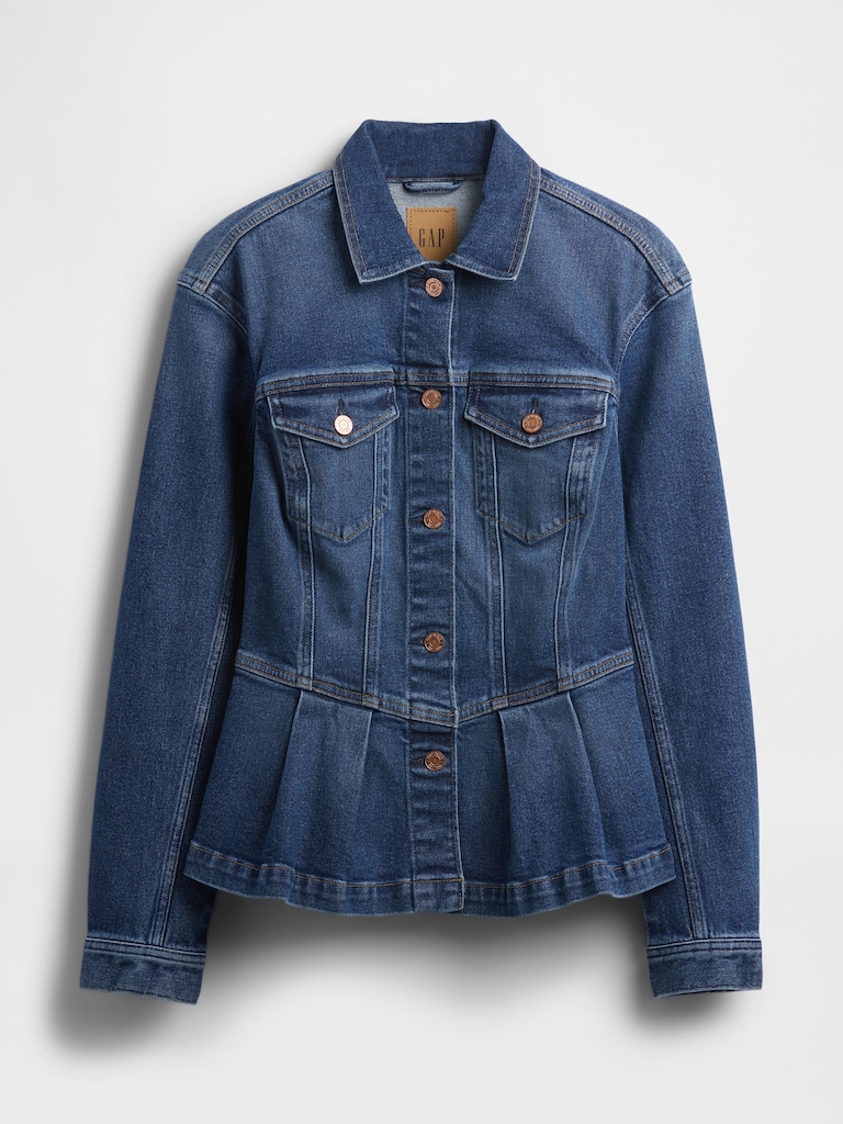 Denim Peplum Jacket