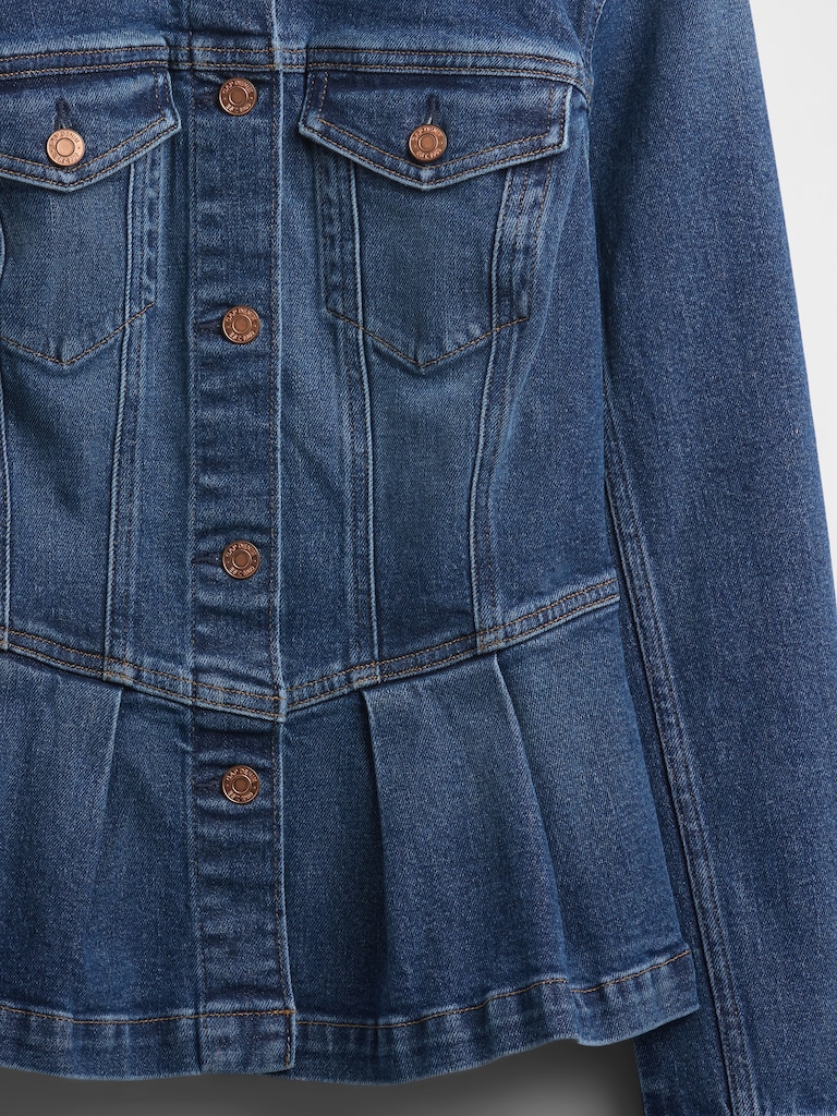 Denim Peplum Jacket