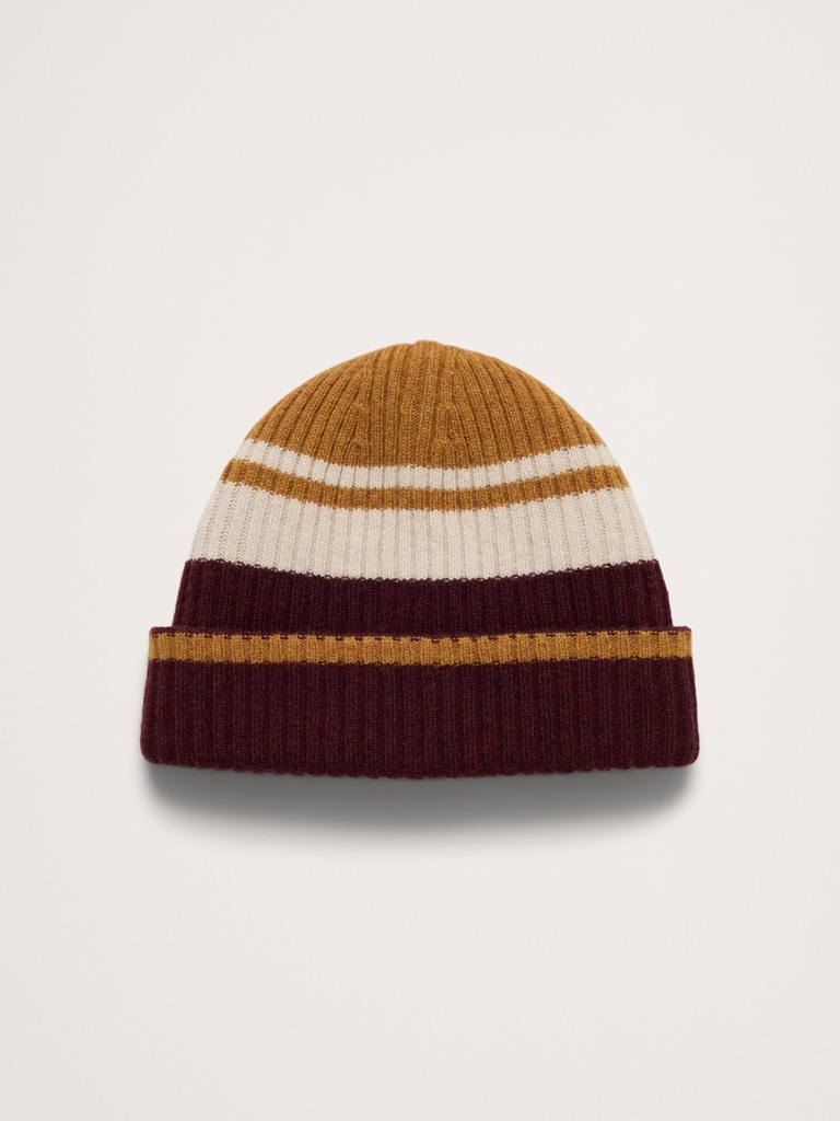 Striped Italian Wool-Blend Beanie