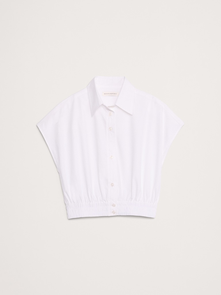 Cotton Poplin Cropped Shirt
